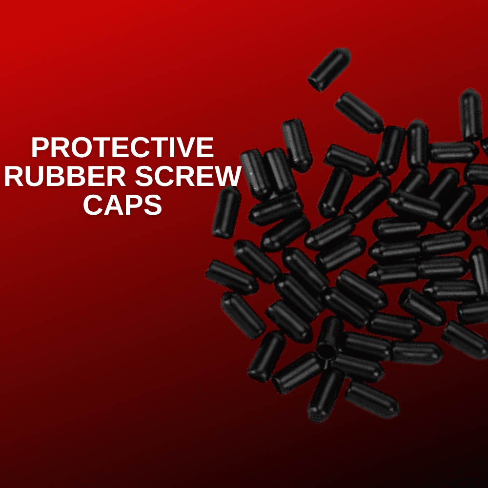 Protective rubber screw caps