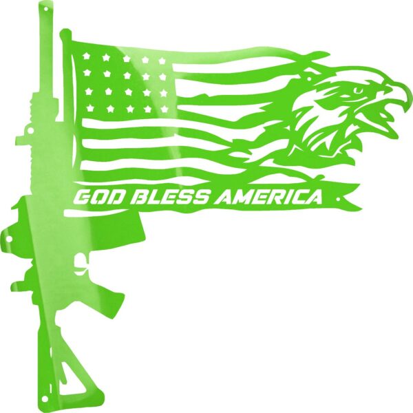 Gun Flag Eagle GLOSS GREEN