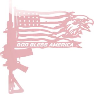 Gun Flag Eagle GLOSS LIGHT PINK