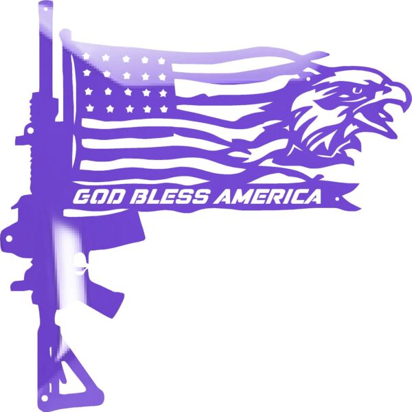 Gun Flag Eagle GLOSS PURPLE