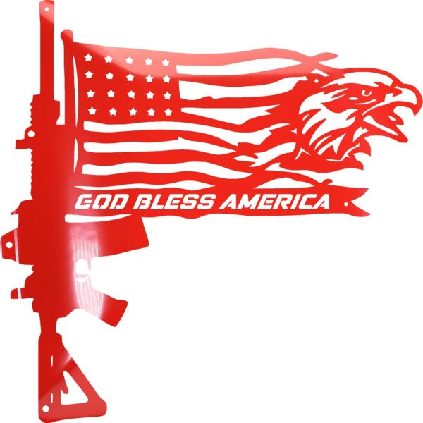 Gun Flag Eagle GLOSS RED