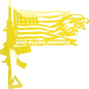 Gun Flag Eagle GLOSS YELLOW