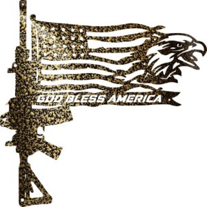 Gun Flag Eagle GOLD VEIN