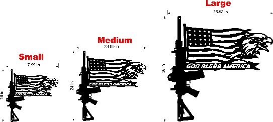 Gun Flag Eagle