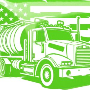 TANK TRUCK WITH FLAG GLOSS GREEN