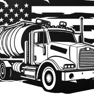 TANK TRUCK WITH FLAG MATTE BLACK